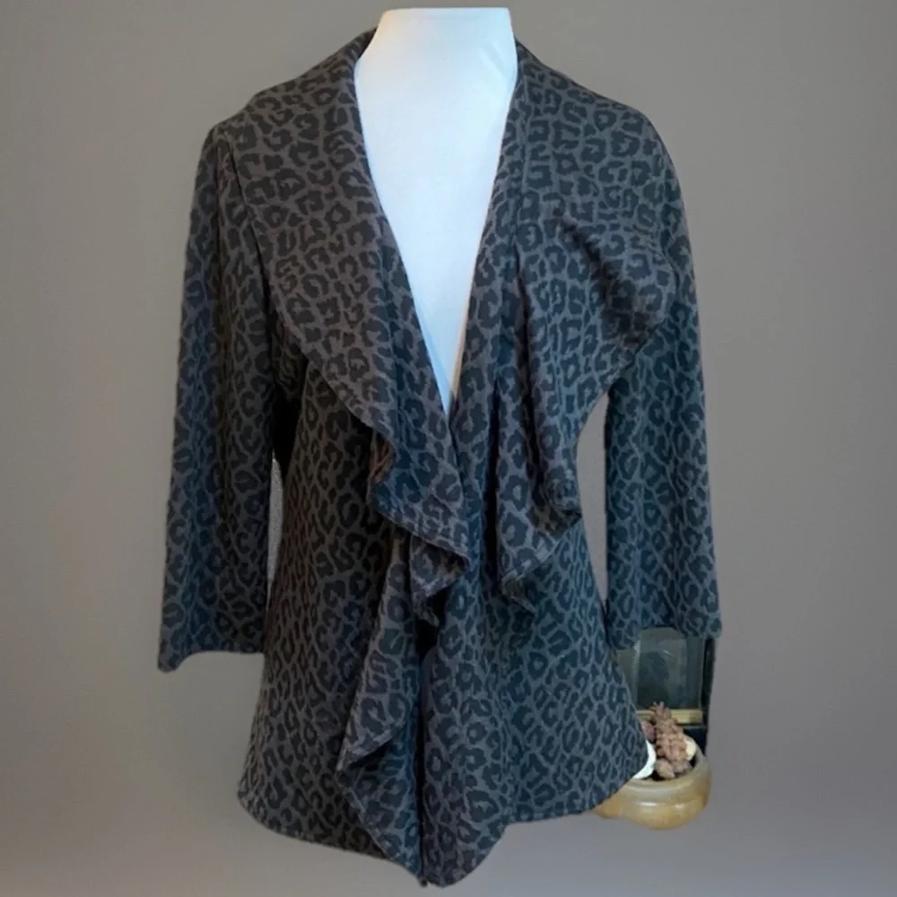 Calvin Klein Ruffle Layering Cardigan Jacket